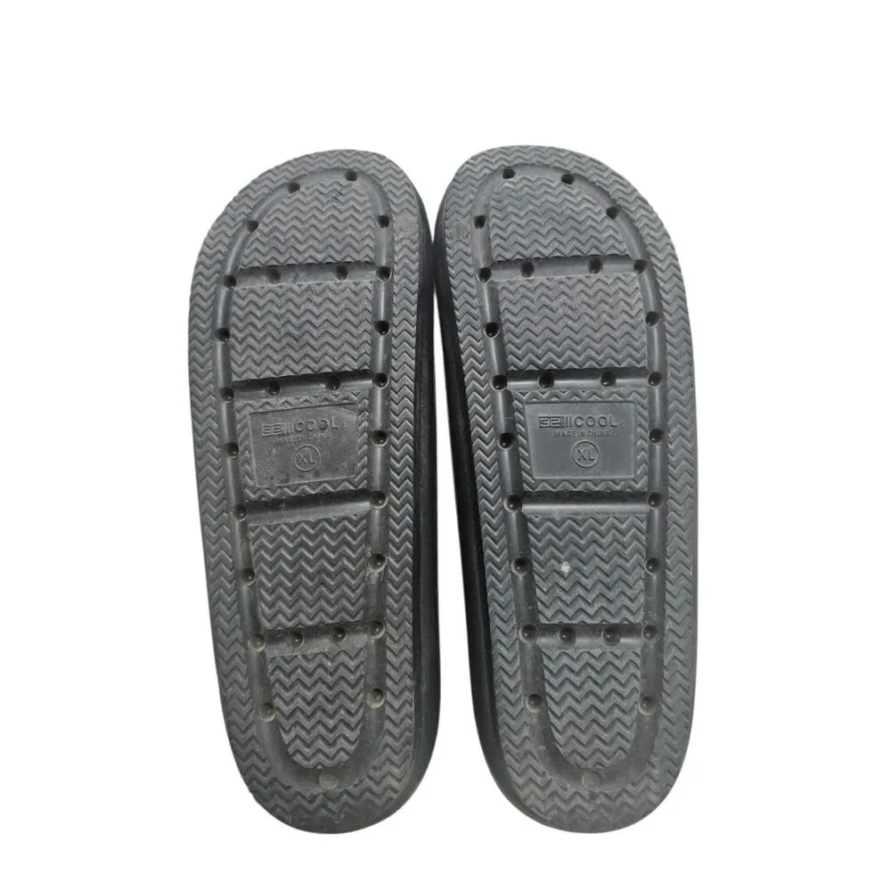 32 Degrees Unisex Cusion Slides Black XL M9-10, W11-12
